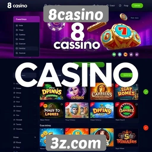 Interface do usuário do 8casino é amigável e intuitiva
